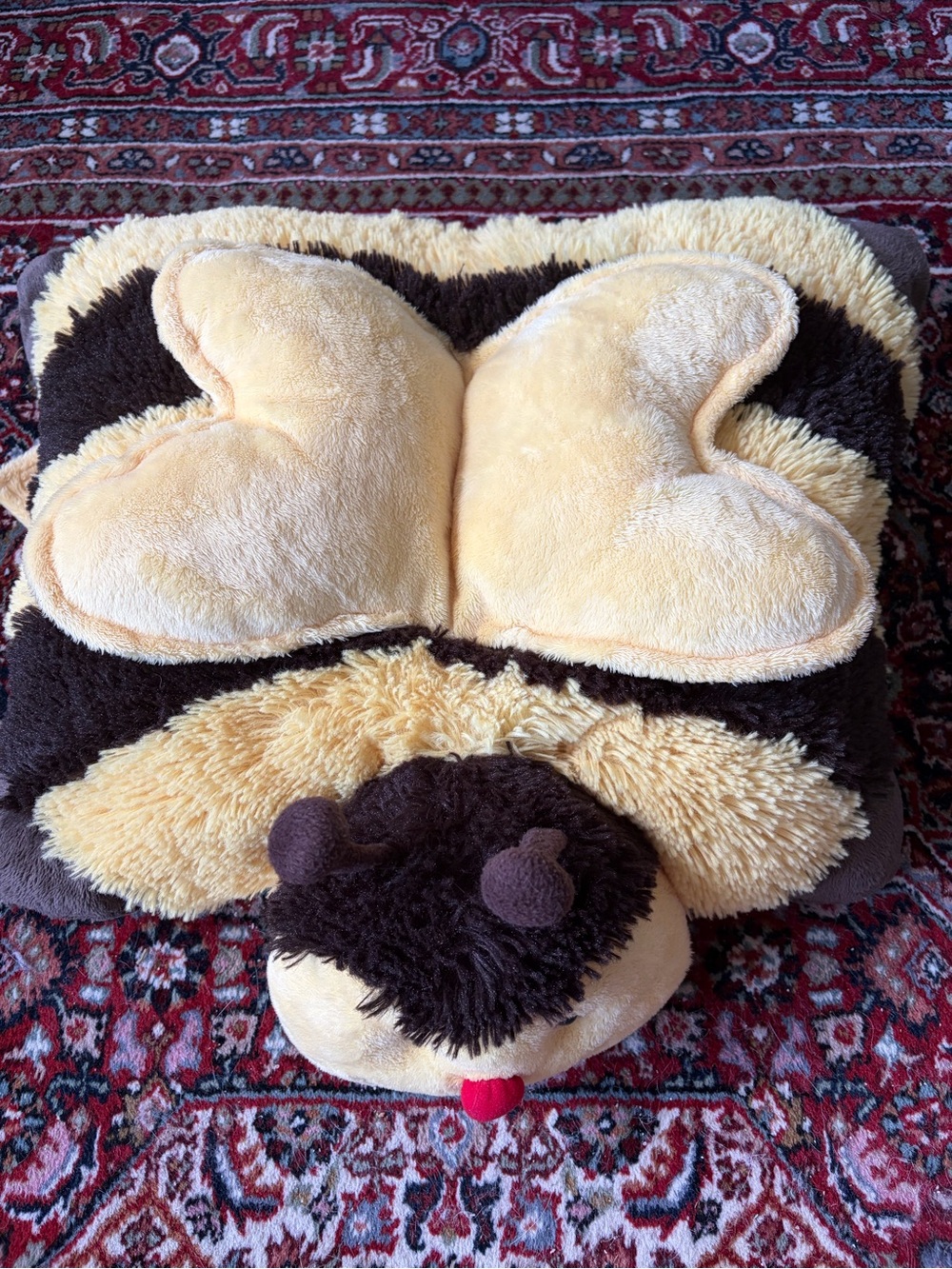 Pillow Pet Plush Bee Pillow Toy - Yellow with Brown & Red Accent - Picture 3 of 7